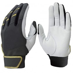 Baseball Batting Gloves Black and White Color Custom Logo Design Baseball Gloves Men Baseball Leather Softball Wholesale Gloves