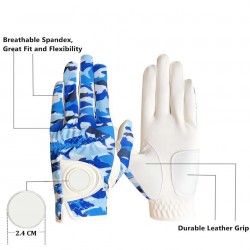 Sublimated Golf Gloves Custom Palm Soft Men's Leather Custom Unisex Custom Logo Style Hand Wrapped Color
