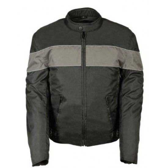 Textile Jacket Men's with Reflective Stripes
