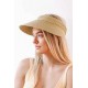 Women Summer Empty Top Black Large Brim Luxury Foldable Beach Straw Visor Hat Outdoor Casual UV Protection Hats Wholesale