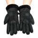 High quality Goat Sheepskin Fur Leather Winter Gloves Fashion Soft Black Leather Gloves for Men Women