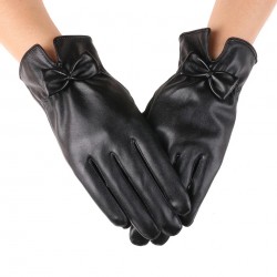 Custom fashion ladies touch screen leather gloves latest fine fashion leather gloves