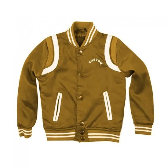 Hot Selling Fashion Silk Satin Wholesale Varsity Jackets Custom Color Logo Mens Bomber Jacket Made in Pakistan 2023