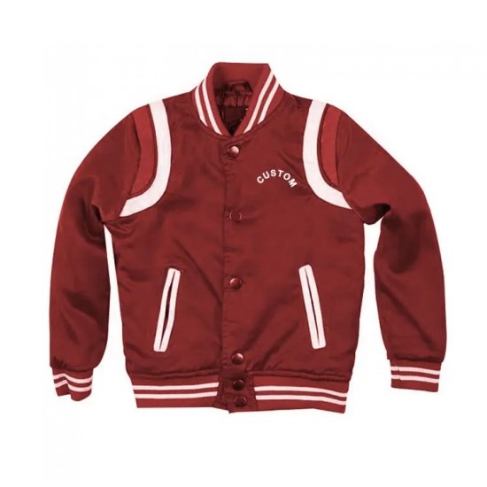 Hot Selling Fashion Silk Satin Wholesale Varsity Jackets Custom Color Logo Mens Bomber Jacket Made in Pakistan 2023